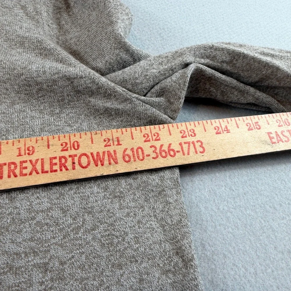 Banana Republic Mens L Gray Two Tone Cotton Cashmere Half Zip Sweater Pullover